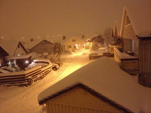 snø i gata