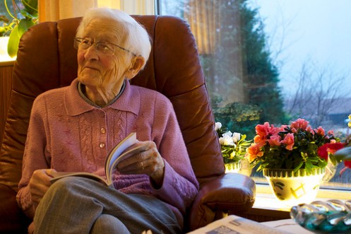 farmor med diktbok 1